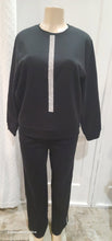 Load image into Gallery viewer, Sweat Set w/Rhinestones &amp; Wide Leg Pant
